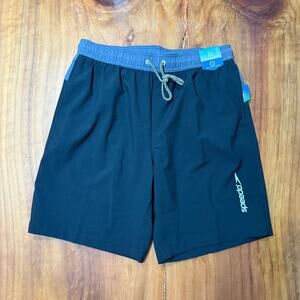 NEW Speedo Men’s Swim Shorts L Trunks Lined Beach Stretch Beach A4-7